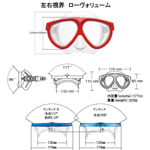 GULL ガル 度付きレンズセット 近視 マンティス5 ダイビング