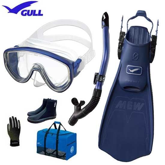GULL ガル ダイビング 軽器材 6点セット アビーム マスク スノーケル  