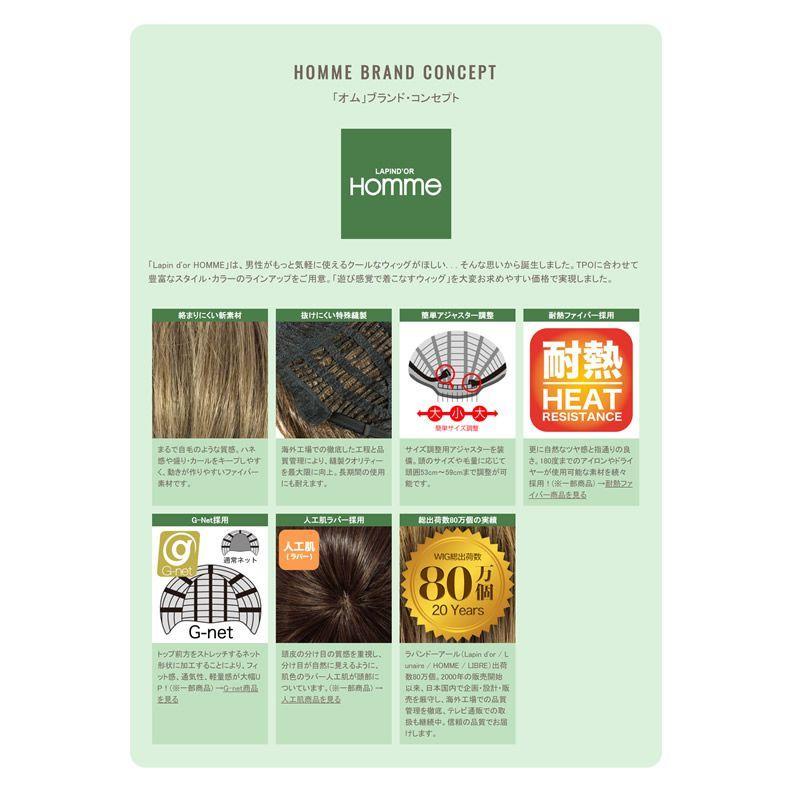 ラパンドアール オム 5728 ショートレイヤー(ビターシナモンブレンド) (送料無料) HOMME フルウィッグ コスプレ ラパンドアール オム 5728 ショートレイヤー(ビターシナモンブレンド