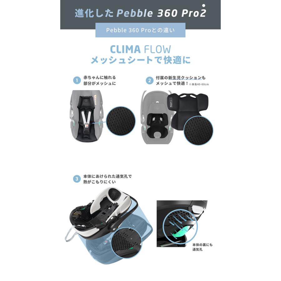 正規販売店／2年保証 マキシコシ ペブル360 プロ2 (送料無料) ベビーシート チャイルドシート R129適合 新生児 回転式チャイルドシート MaxiCosi Pebble 360の画像