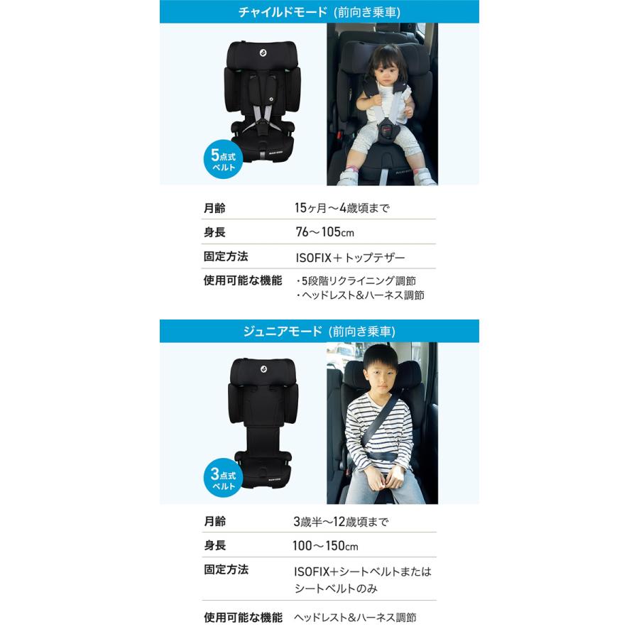 正規販売店／4年保証 マキシコシ ノマドXLプラス (送料無料) ベビーシート チャイルドシート ジュニアシート R129適合 新生児 折りたたみ式 カーシェアの画像