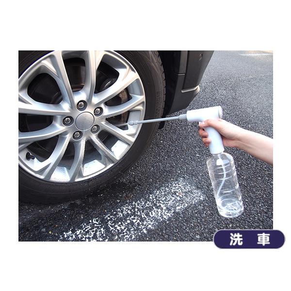 電動ペットボトルスプレー (定形外郵便送料無料) 掃除 洗車 ベランダ サッシ 窓 網戸 水やり ガーデニング 電池式 乾電池式 簡単 便利 霧吹き ミスト | ブランド登録なし | 05