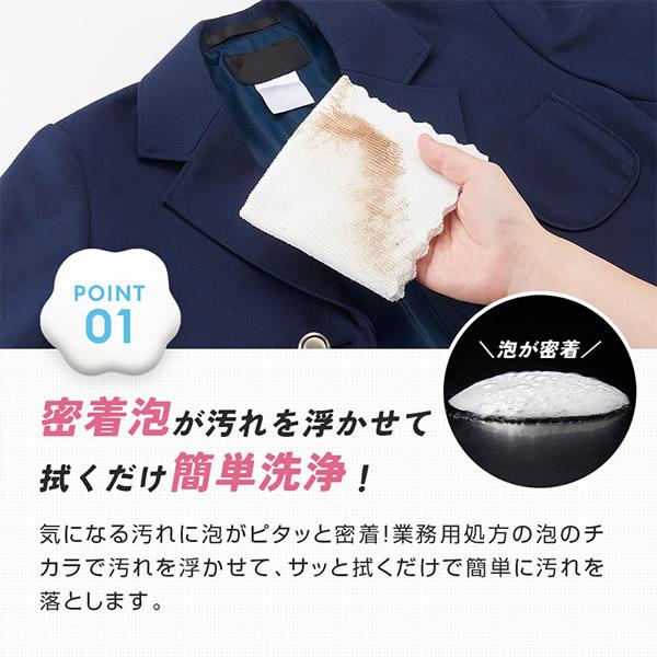 ダウン汚れ水洗い不要の泡洗剤 (送料無料) 泡洗剤 洗濯洗剤 そで汚れ 汚れ落とし 皮脂汚れ 食べこぼし コート スーツ ダウンジャケット ソファ カバン | ブランド登録なし | 03
