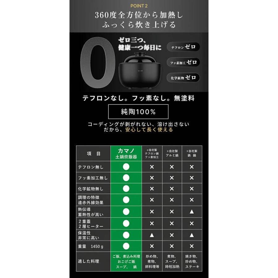 SOUYI（ソウイ） カマノ土鍋炊飯器 (送料無料) 土鍋 炊飯器 土鍋ご飯 4