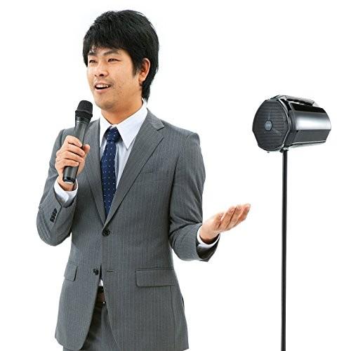サンワサプライ ワイヤレスマイク付き拡声器スピーカー MM-SPAMP3 スマホ、タブレット、パソコン パソコン周辺機器 イヤホンマイク、ヘッドセット