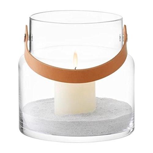 LSA(エルエスエー) フラワーベース(花器) レザーハンドル付き クリア 高さ28.5cm UTILITY(ユーティリティー) 