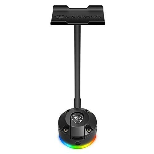 COUGAR ヘッドセットハンガー BUNKER S RGB 軽量コンパクト 真空吸着パッド 2パターン使用