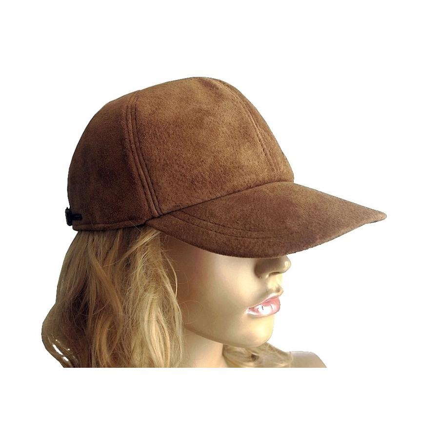 本革シープスエード　エレガント　キャメル本革CAP | 