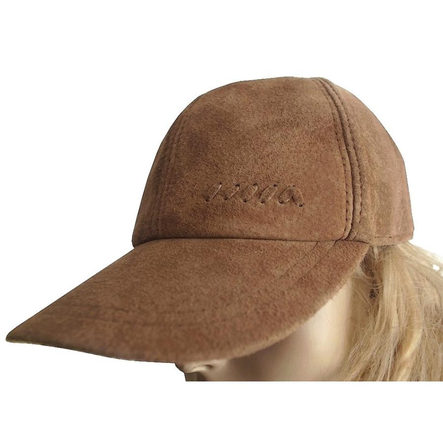 本革シープスエード　エレガント　キャメル本革CAP |  | 02