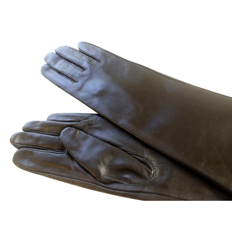 本革ラムレザー　暖かい内起毛　50cm　ロングレディースグローブ　ブラック |  | 01