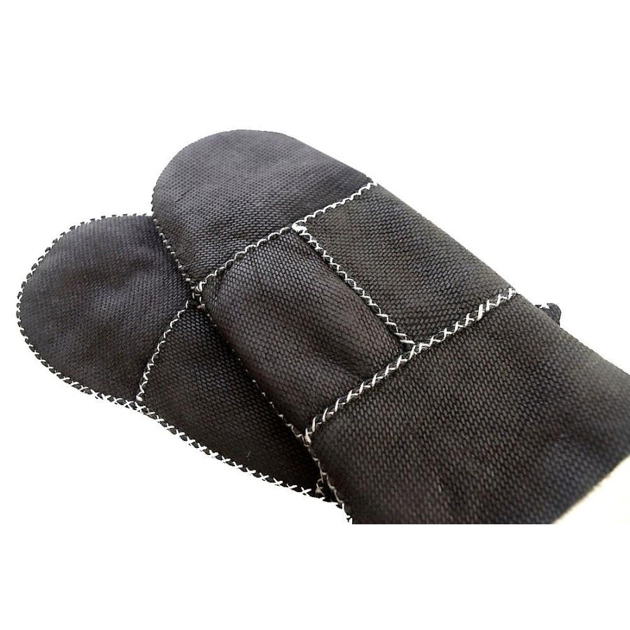 新作　本革ムートン　ブラック　レディースミトングローブ |  | 04