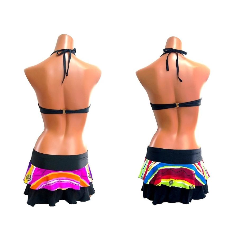 レディース水着　カラフルスカート一体2ピース　ワイヤー水着　2カラー |  | 02