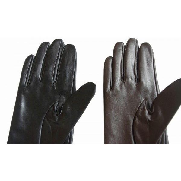 スマートフォン 全指対応！本革ラムレザーロング50cm！液晶タッチ本革ロングレディース手袋2カラー　ipad他タッチパネル対応 |  | 02