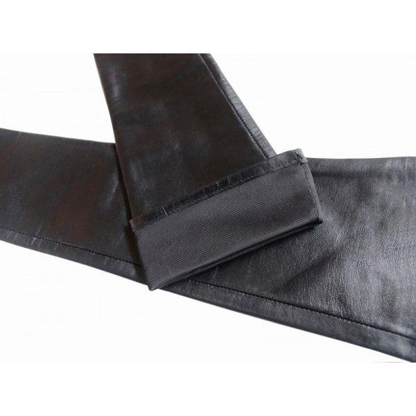 スマートフォン 全指対応！本革ラムレザーロング50cm！液晶タッチ本革ロングレディース手袋2カラー　ipad他タッチパネル対応 |  | 04