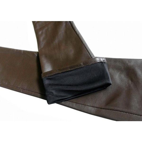 スマートフォン 全指対応！本革ラムレザーロング50cm！液晶タッチ本革ロングレディース手袋2カラー　ipad他タッチパネル対応 |  | 05