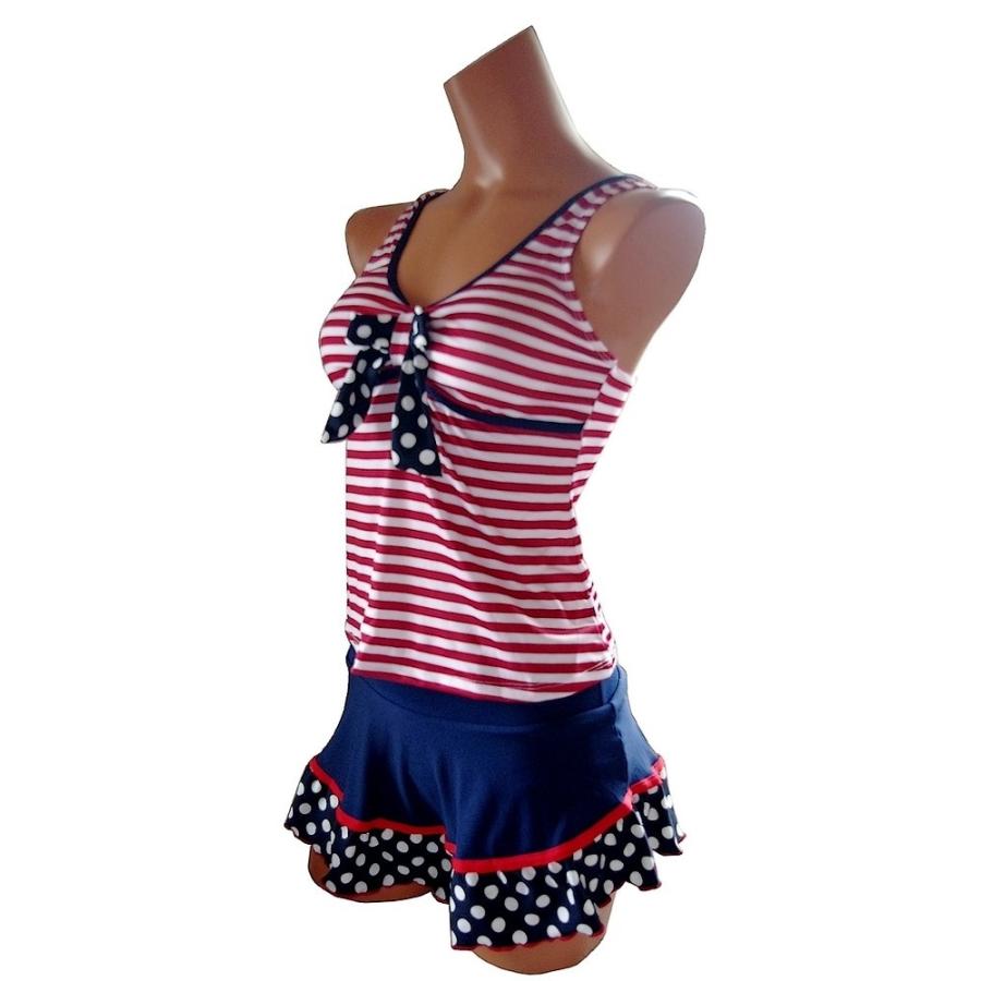 レディース水着　　胸元リボンがキュート　スカートタイプタンキニ水着 |  | 01