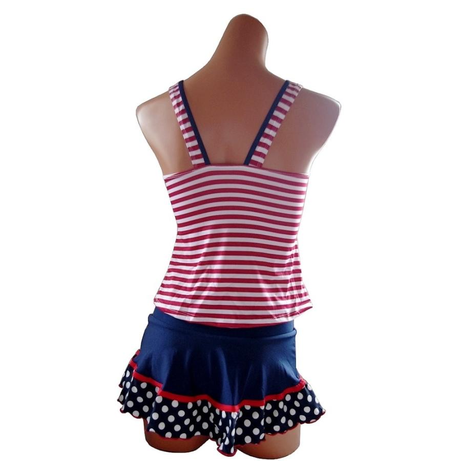 レディース水着　　胸元リボンがキュート　スカートタイプタンキニ水着 |  | 02