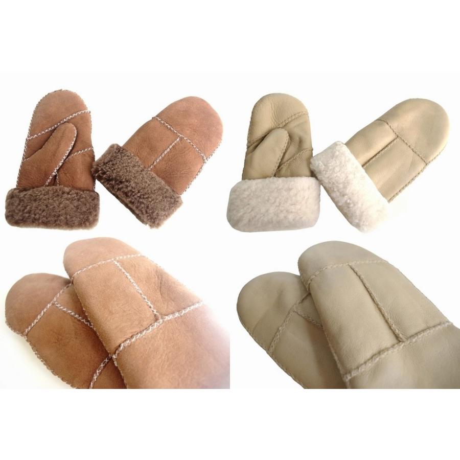 新作　ハンドメイド　本革ムートンミトン手袋 人気の2カラー　自信作!レディースミトン手袋 |  | 02