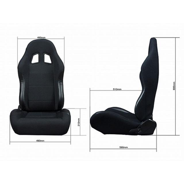 ツーリング用シート ヘッドレスト付き 黒