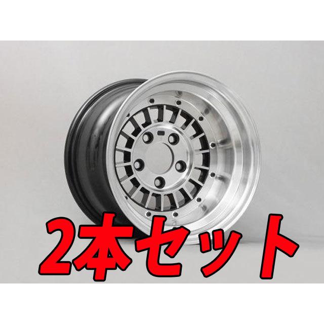 送料無料 フォーカスレーシング 5H 14インチ 9J -25 黒　2本セット