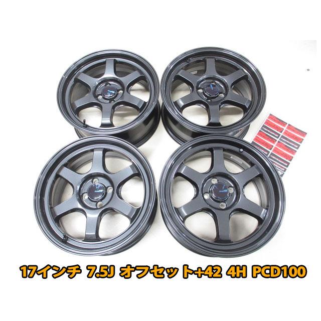 在庫あり 4本セット MID RACING R06 17インチ 7.5J オフセット+42 4穴