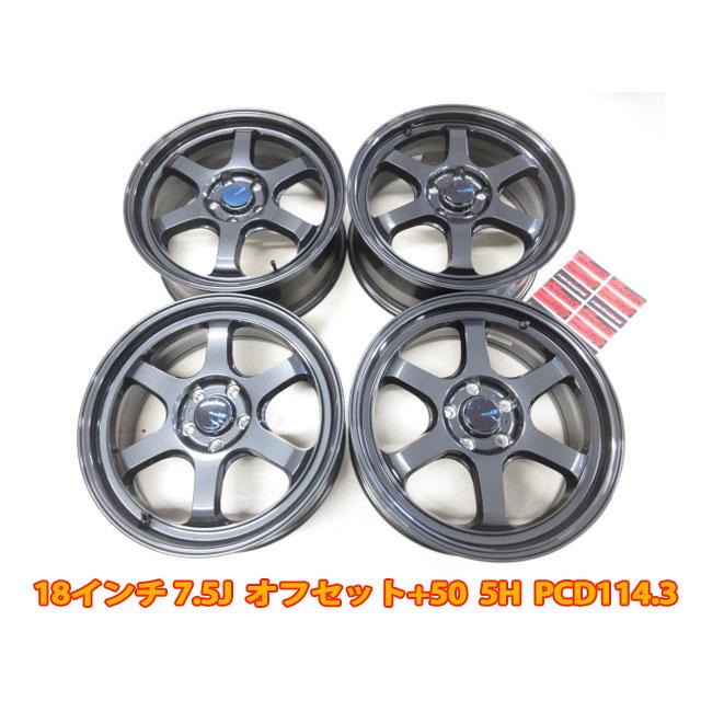 在庫あり 4本セット MID RACING R06 18インチ 7.5J オフセット+50 5穴