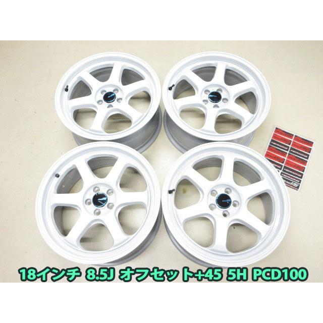 再度値下げ！！アルミ＆タイヤセット18インチ 在庫あり 4本セット MID RACING R06 18インチ 8.5J オフセット+45 5穴