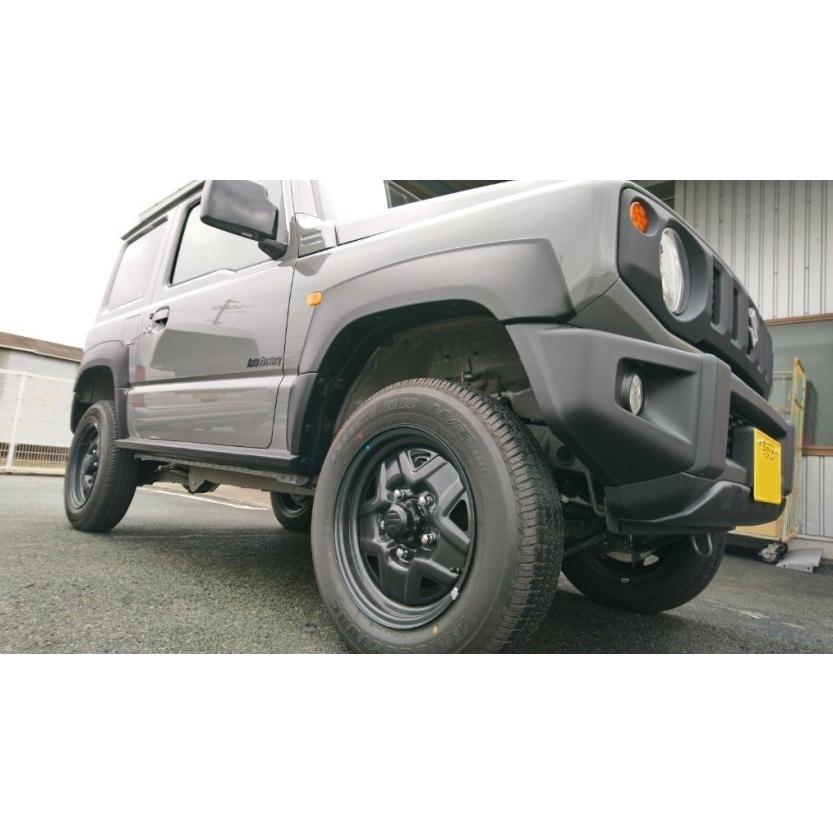 車検対応 貼るだけ 黒シボ シルクロード ジムニー JB64W 用 フェンダー 