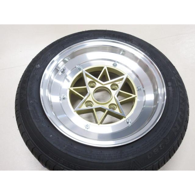 新品 復刻版 タイヤ付 スターシャーク ゴールド 14インチ 4H 7J PCD114