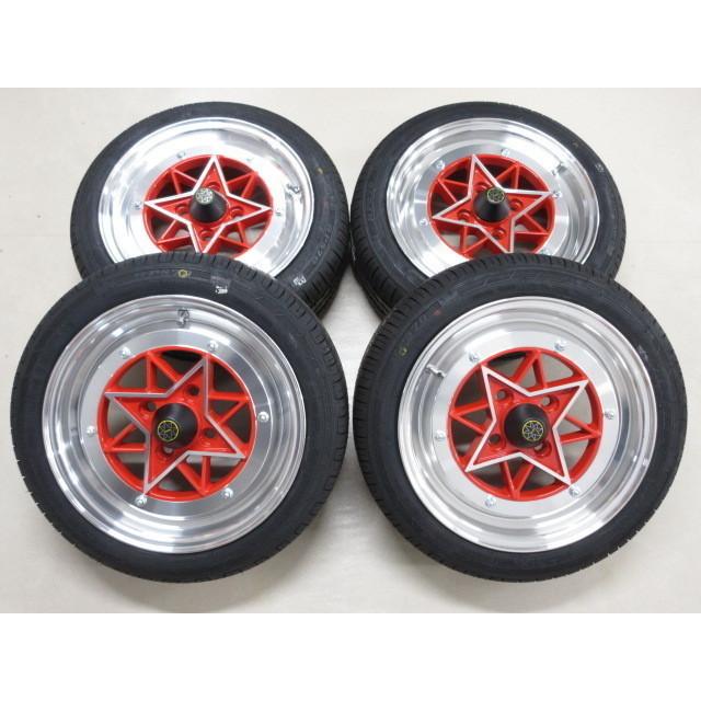 新品 復刻版 タイヤ付 軽四 軽トラ サイズ スターシャーク 14インチ 4H