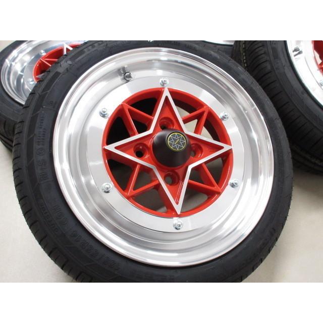 新品 復刻版 タイヤ付 軽四 軽トラ サイズ スターシャーク 14インチ 4H