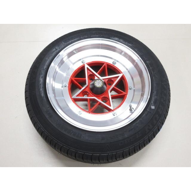 新品 復刻版 タイヤ付 スターシャーク 赤 14インチ 4H 7J PCD114.3 