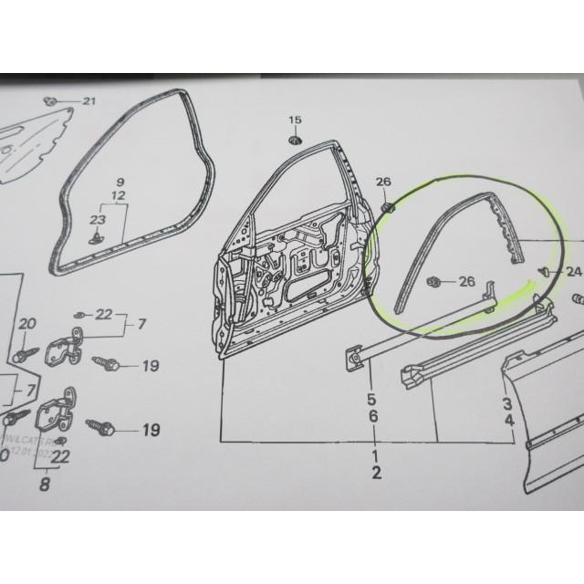 新品 シビック EG6 EG4 用 ドア サブシール ドアモール 左右セット