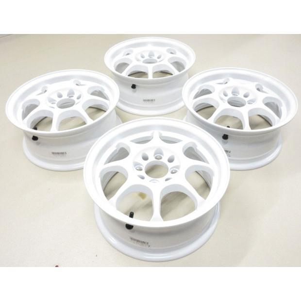 軽量 MBRO Sport エムブロ スポーツ 14インチ 6J +38 4穴 PCD100 白 4本セット TE37 HA23 エッセ HA36 カプチーノ ビート L275 L235の画像