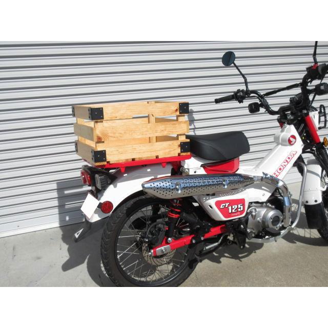 手作り ハンターカブ CT125 用 ウッド リアキャリア ボックス 箱