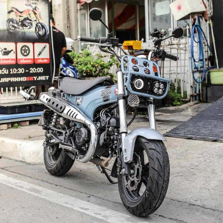 ダックス125 ST125 用 カスタムヘッドライト モトロード ブルー