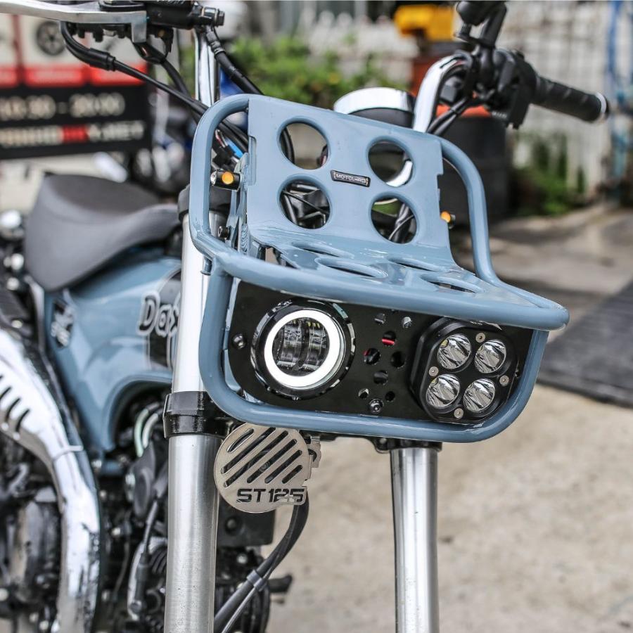 ダックス125 ST125 用 カスタムヘッドライト モトロード ブルー