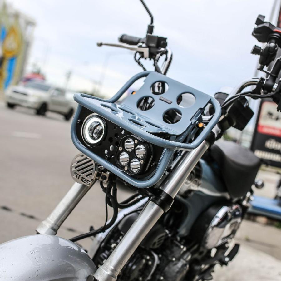 ダックス125 ST125 用 カスタムヘッドライト モトロード ブルー