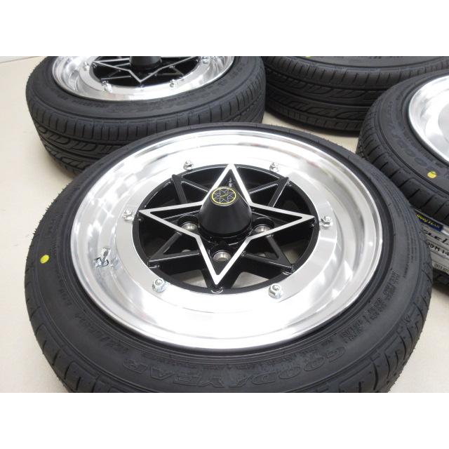 新品 復刻版 タイヤ付 軽四 軽トラ サイズ スターシャーク 黒 14インチ