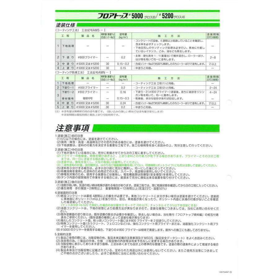 アトム　フロアトップ#5000　15kg　ディープグリーン