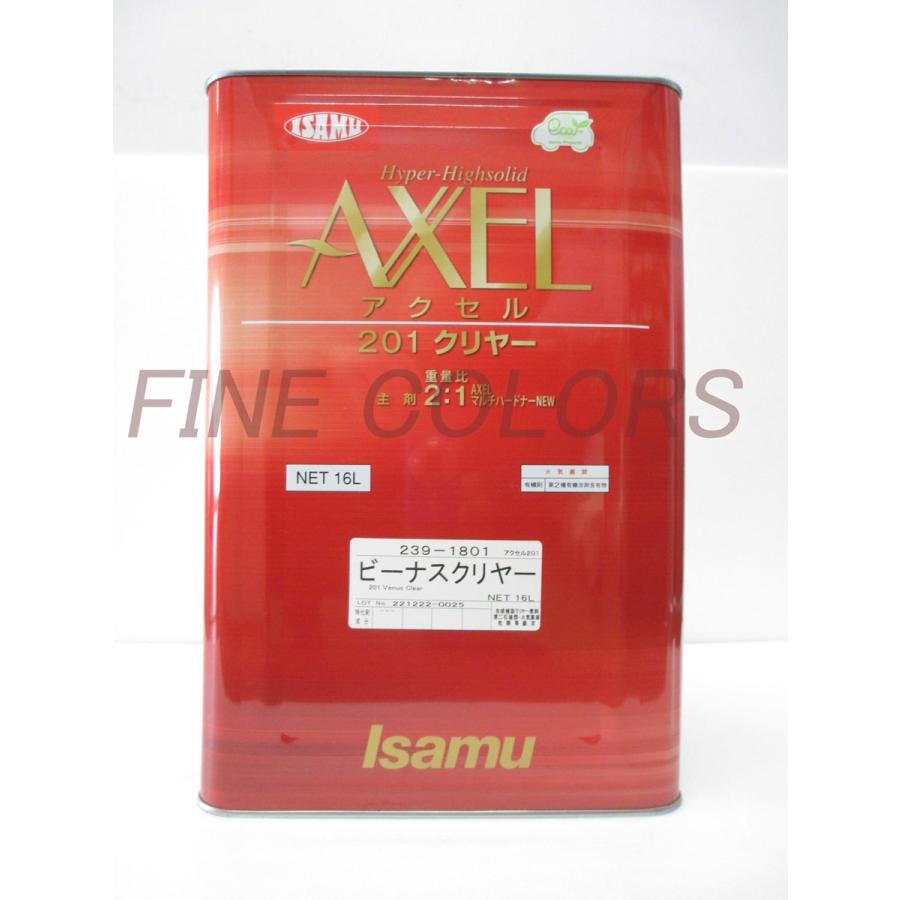 イサム塗料　アクセル301クリヤー　16L AXEL ルナクリヤー 301 16L Isamu