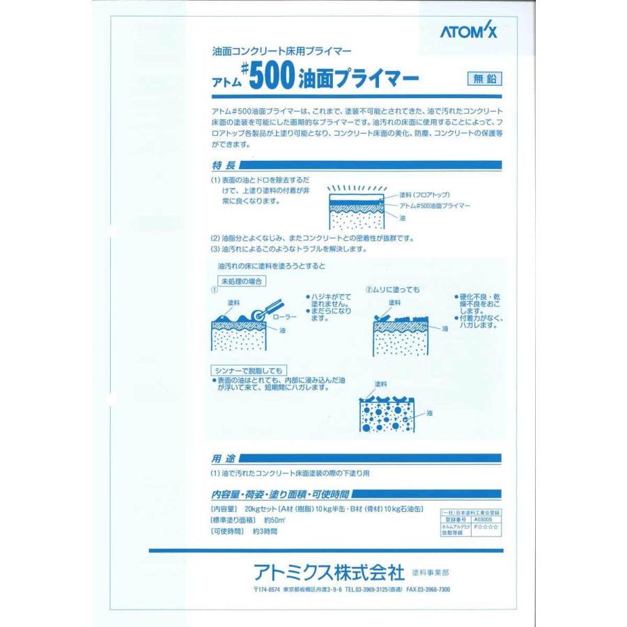 フロアトップ＃500油面プライマー 20kgセットアトミクス 