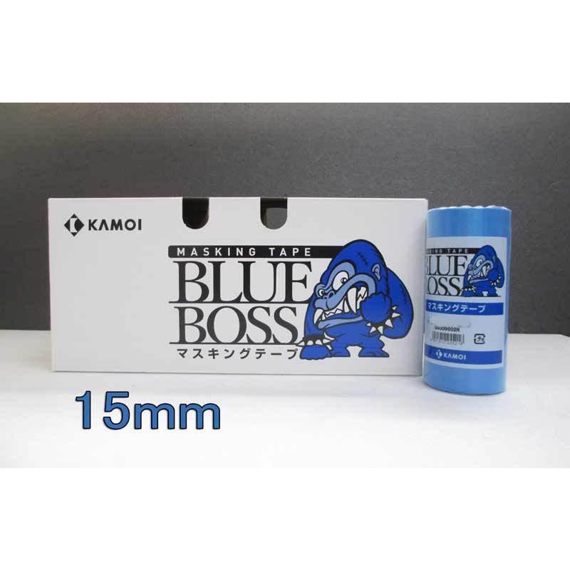 BLUE BOSS マスキングテープ 15mm×18m (80個入）/ KAMOI 車両塗装用
