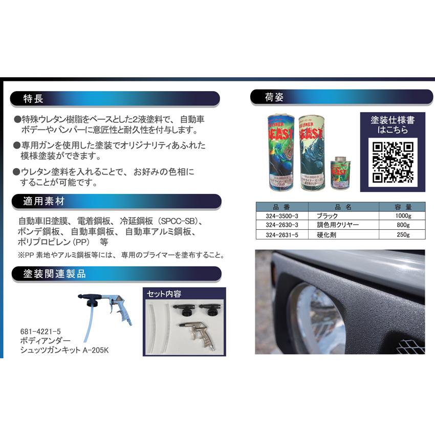 ベッドライナー ビースト 硬化剤 250g / イサム塗料 特殊2液ウレタン