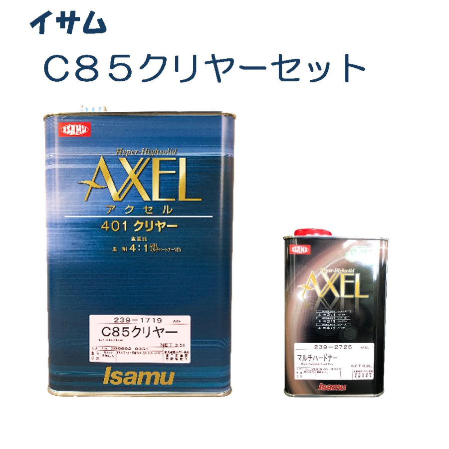 アクセル401 C85クリヤー 3.5L + アクセルマルチハードナー 0.9Lの
