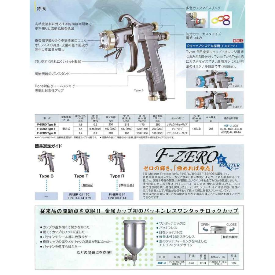 数量限定】F-ZERO Type B スプレーガン＋カップセット（TypeB+4GF-U