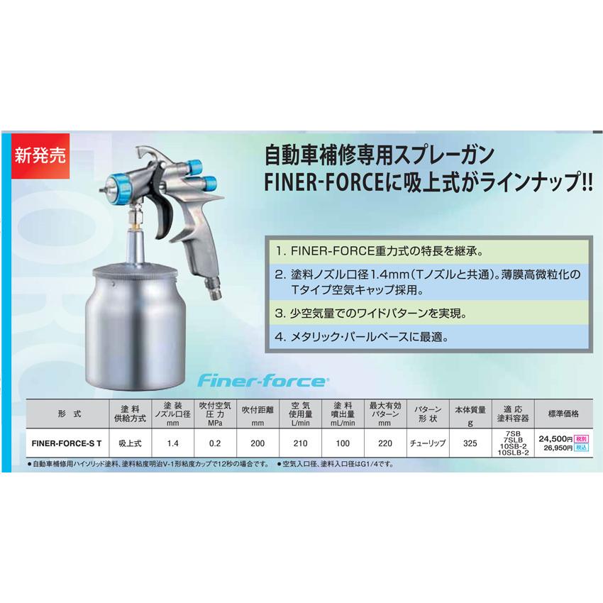 明治 FINER-FORCE-ST 吸上げ式スプレーガン(本体のみ) / 下 明治 FINER-FORCE-ST 吸上げ式スプレーガン(本体のみ) / 下