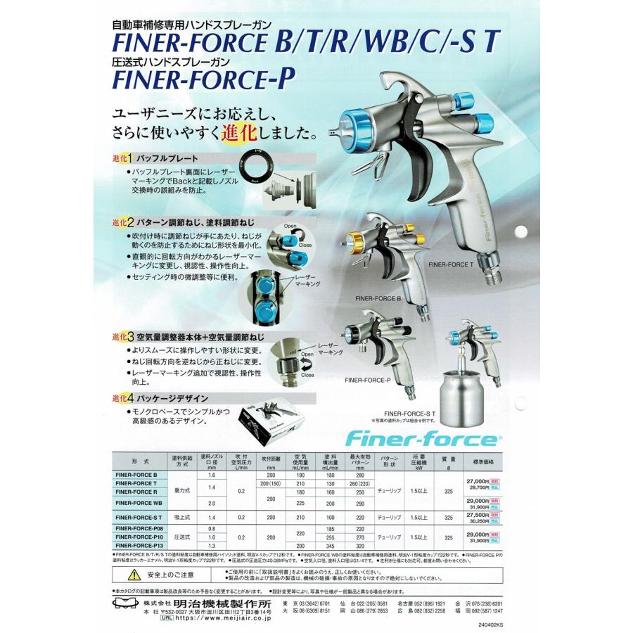 マイナーチェンジ型!】FINER-FORCE T スプレーガン (1.4口径)+ マイナーチェンジ型!】FINER-FORCE T スプレーガン (1.4口径)+