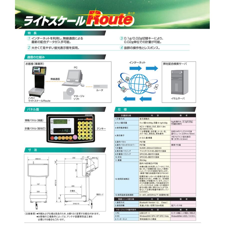 イサム 調色用計量器 ライトスケール Route / HSI-6000-II : ファイン