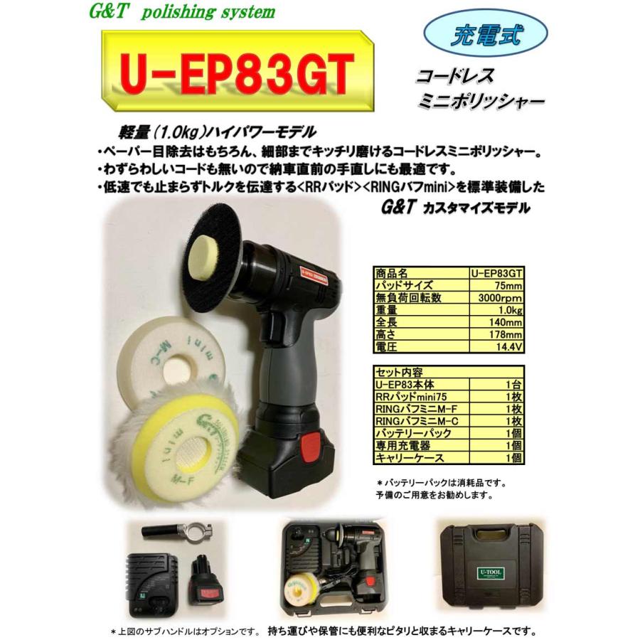 コードレスミニポリッシャー U-EP83-GT セット (サイドハンドル付き 